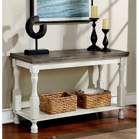 Calandra : Bàn Console Trang Trí ( Trắng + Xám Khói )